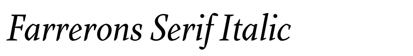 Farrerons Serif Italic